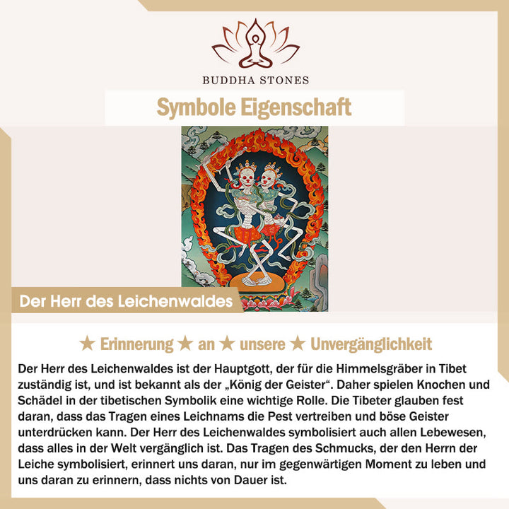 Buddha Stones tibetischer Kamelknochenschädel, der Herr der Leiche, Waldschutz-Halskettenanhänger - image 6