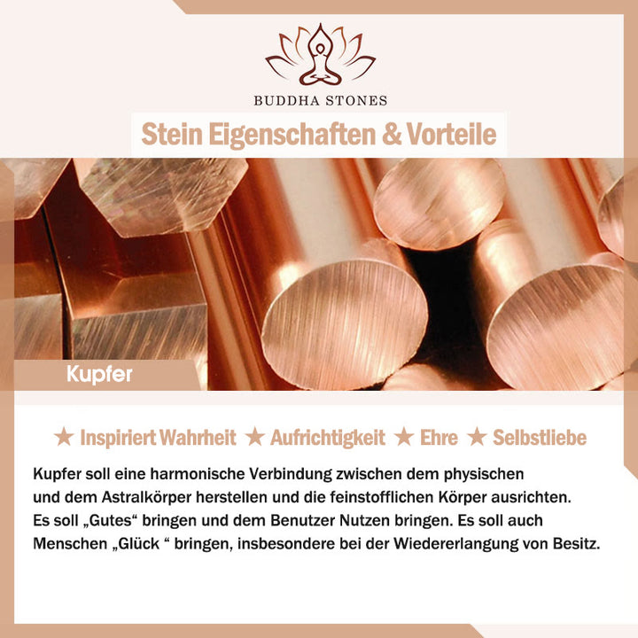 Buddha Stones Tibetischer schlichter Kupfer-Reichtumsring - image 6