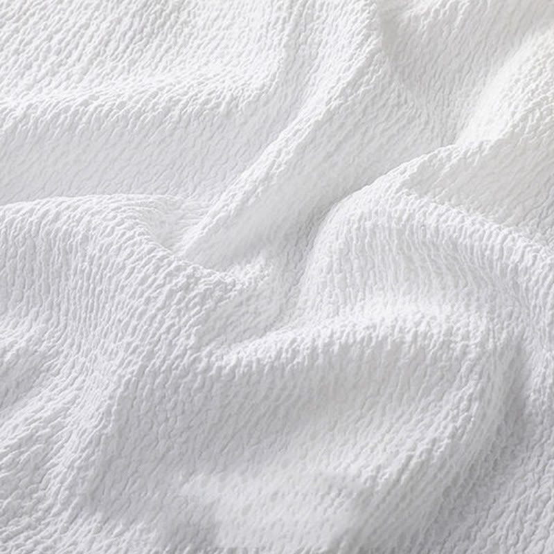 Buddha Stones 2-teiliges Herren-Set mit einfarbiger Textur, Knopfleiste, halblangen Ärmeln, Hemd und Hose - image 11