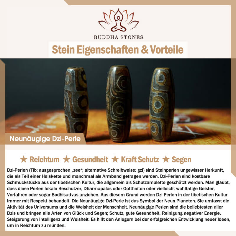 Buddha Stones Tibetisches Neun-Augen-Dzi-Perlen-Om-Mani-Padme-Hum-Türkis-Schutz-Armband, drehbar - image 6