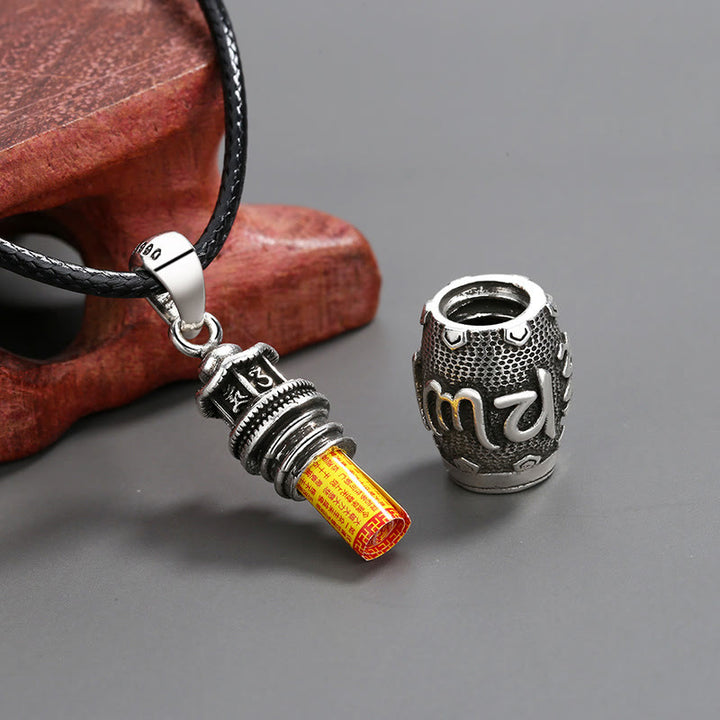 Buddha-Steine Om Mani Padme Hum Kupfer Kreativität Halskette Anhänger - image 4