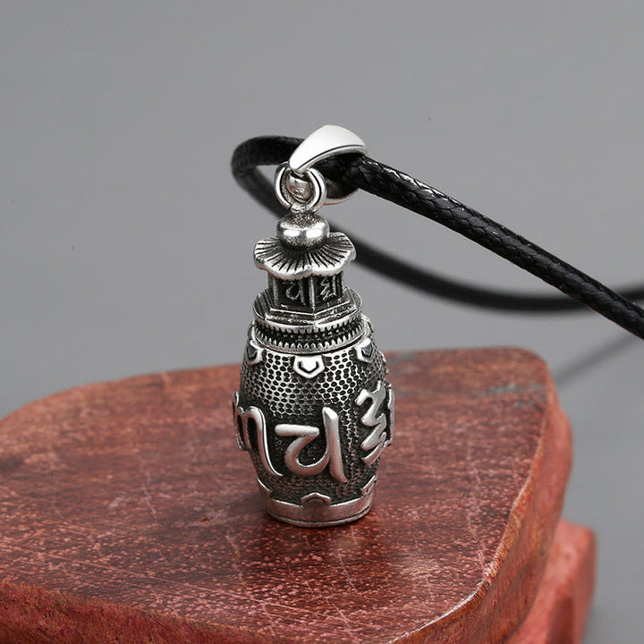 Buddha-Steine Om Mani Padme Hum Kupfer Kreativität Halskette Anhänger - image 3