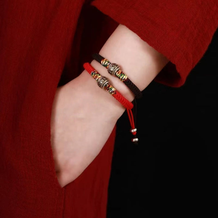 Armband mit Buddha-Steinen, 925er Sterlingsilber, Om Mani Padme Hum, King Kong Knoten, Glaube - image 16