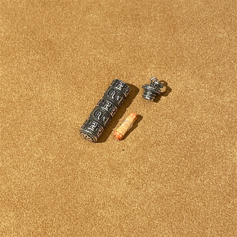 Halskette mit Anhänger aus Buddha-Steine „Om Mani Padme Hum“ mit Hakenkreuz, gedrehte Kette - image 6