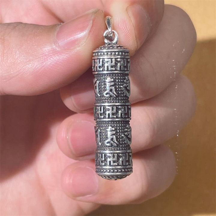 Halskette mit Anhänger aus Buddha-Steine „Om Mani Padme Hum“ mit Hakenkreuz, gedrehte Kette