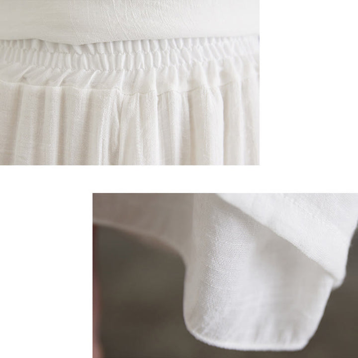 Buddha Stones 2-teiliges Langarmhemd mit Froschknöpfen und weiten Beinen, Meditationskleidung aus Baumwolle und Leinen - image 12