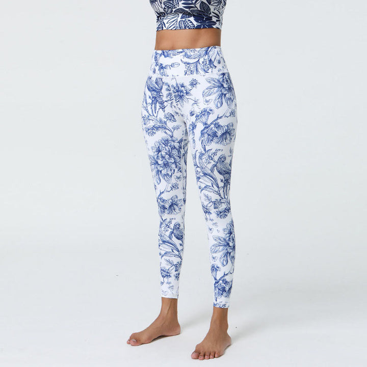 Buddha-Steine, Blumen, Blätter, Pusteblumen, Ananas-Print, Sport-Fitness-Leggings mit hoher Taille, Damen-Yogahose - image 2