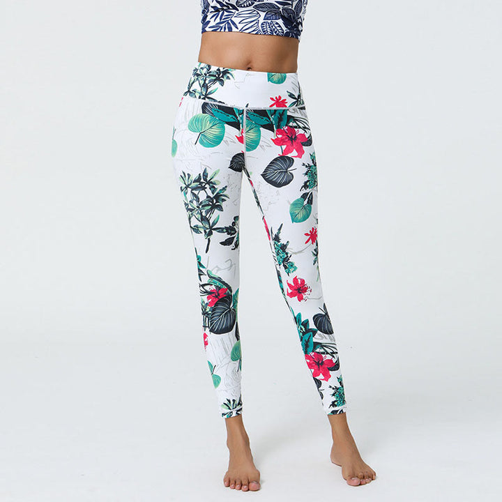 Buddha-Steine, Blumen, Blätter, Pusteblumen, Ananas-Print, Sport-Fitness-Leggings mit hoher Taille, Damen-Yogahose - image 8