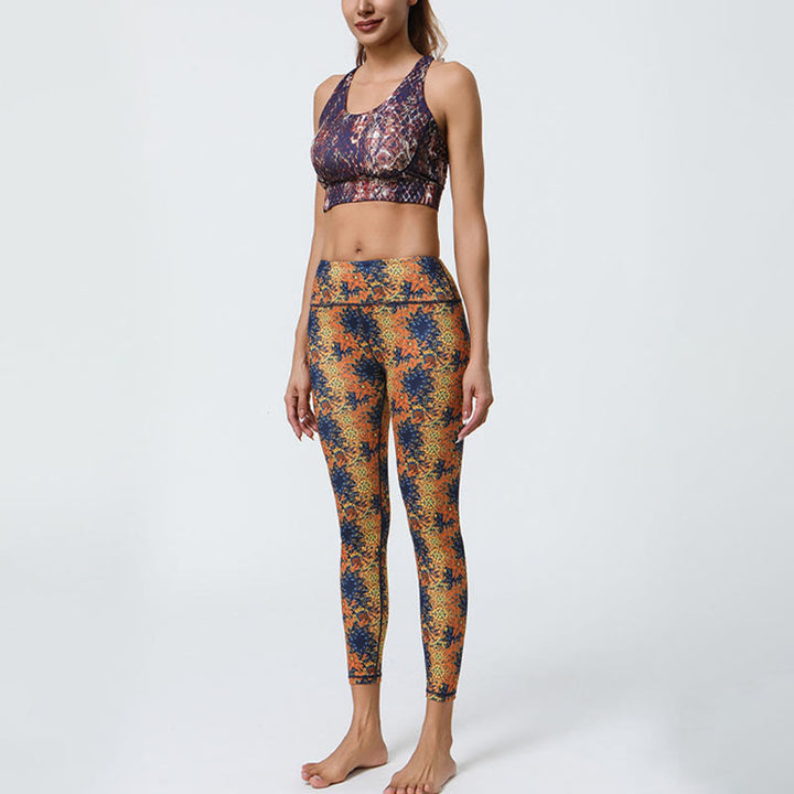Buddha-Steine, Blumen, geometrische Mandalas, Druck, Sport, Fitness, Yoga, hohe Taille, Leggings für Damen - image 5