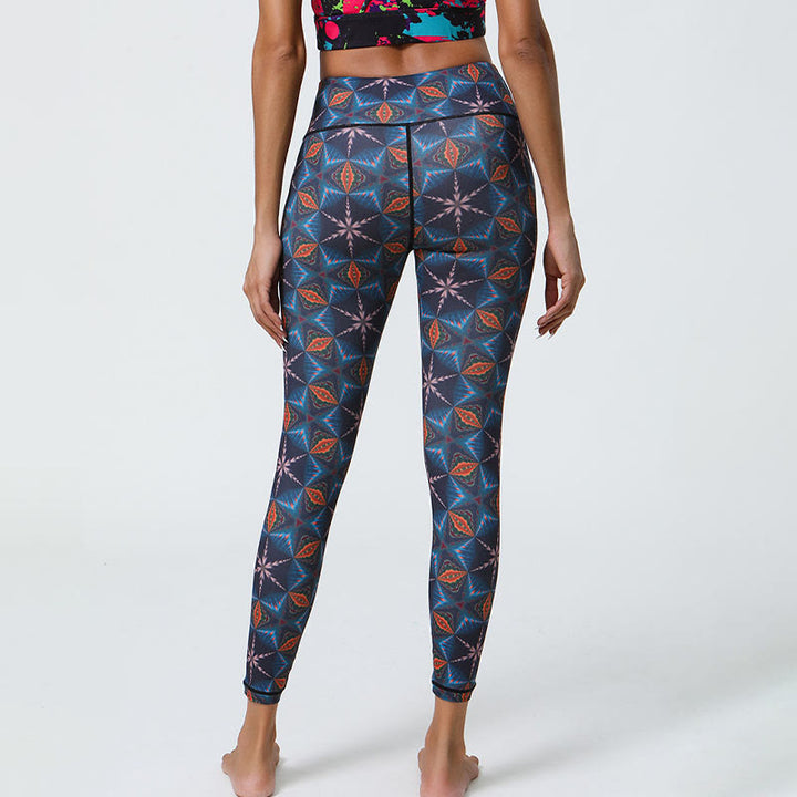 Buddha-Steine, Blumen, geometrische Mandalas, Druck, Sport, Fitness, Yoga, hohe Taille, Leggings für Damen - image 24