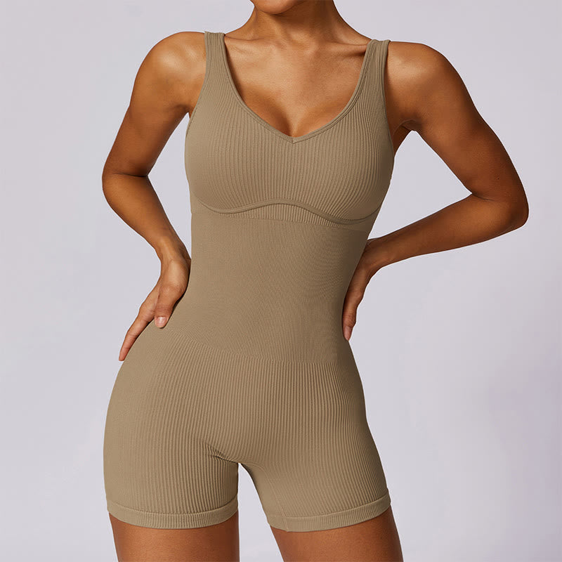 Buddha Steine Solide Nahtlose Jumpsuit Sport Fitness Yoga Frauen Bodysuit