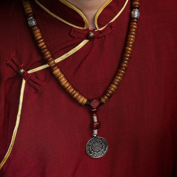 Buddha-Steine, tibetische 108 Mala-Perlen, Yak-Knochen, Dzi-Perle, PiXiu, neun Paläste, acht Diagramme, Balance-Armband