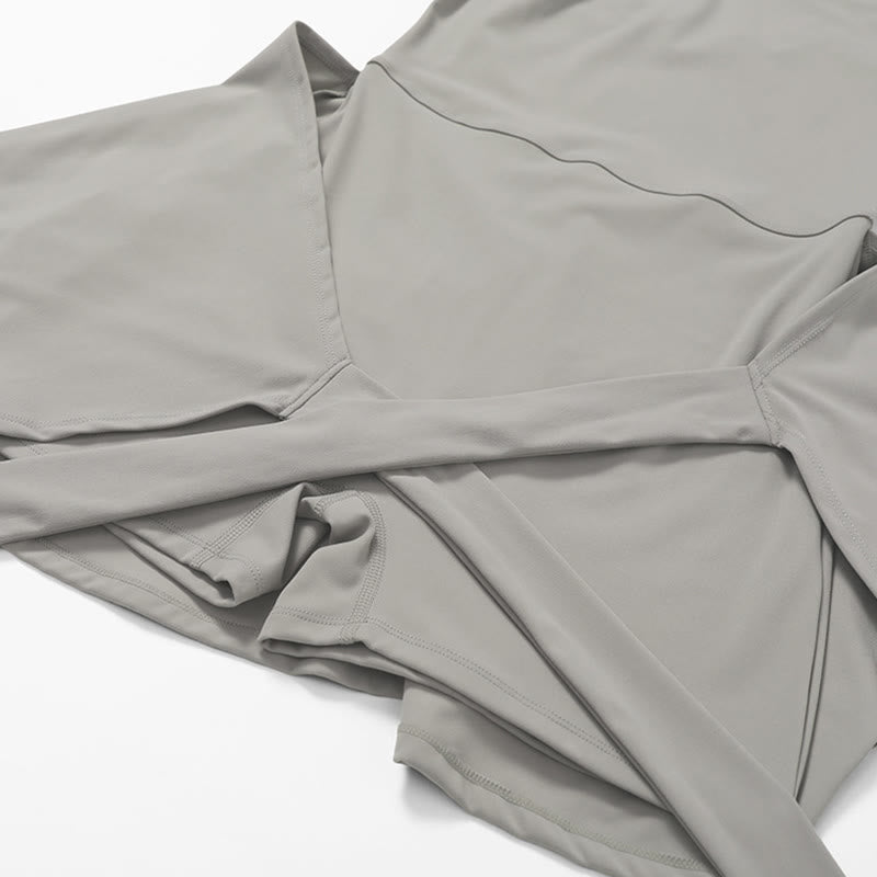 Buddha Stones Einfarbiges Sport-Tennis-Yoga-Schnürkleid für Damen - image 26