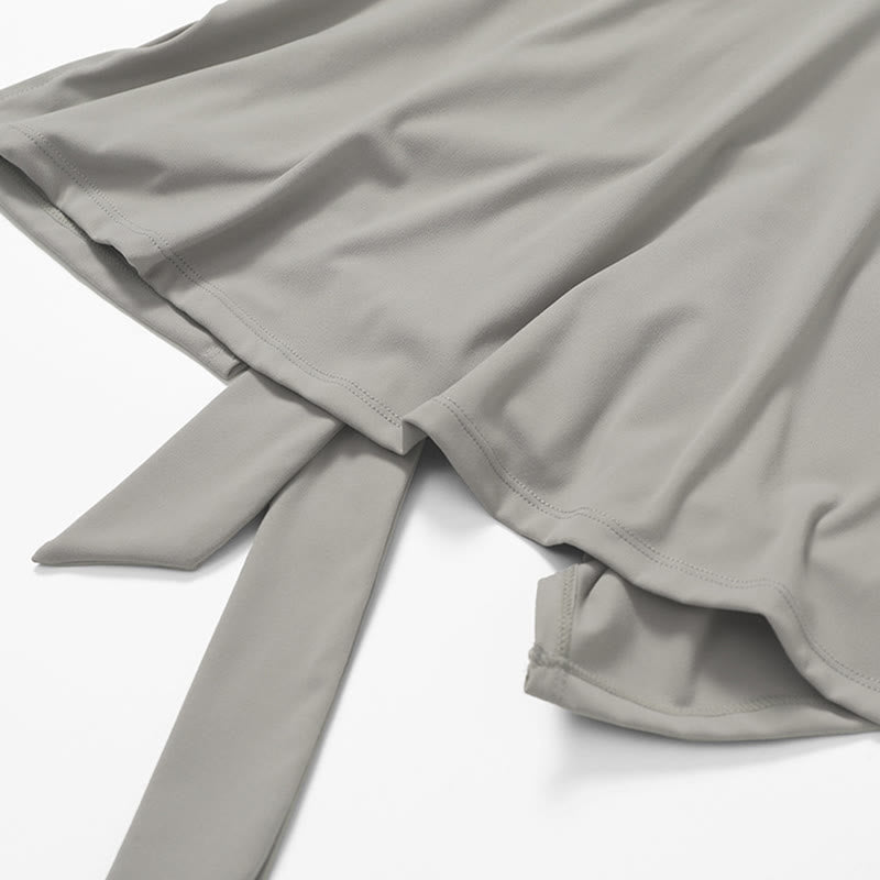 Buddha Stones Einfarbiges Sport-Tennis-Yoga-Schnürkleid für Damen - image 27