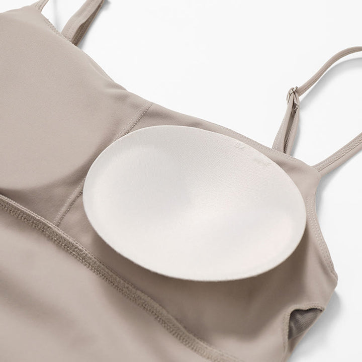 Buddha Stones Solides rückenfreies Tennis-Yoga-Sportkleid für Damen - image 32