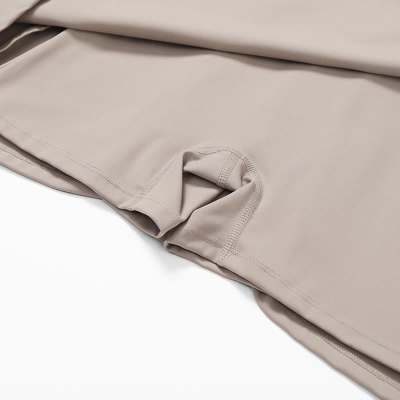 Buddha Stones Solides rückenfreies Tennis-Yoga-Sportkleid für Damen - image 34