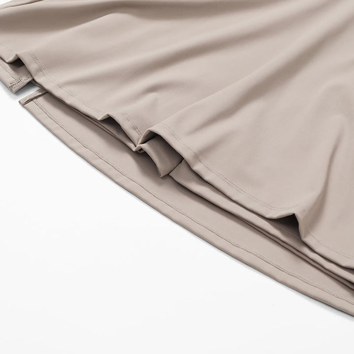 Buddha Stones Solides rückenfreies Tennis-Yoga-Sportkleid für Damen - image 36