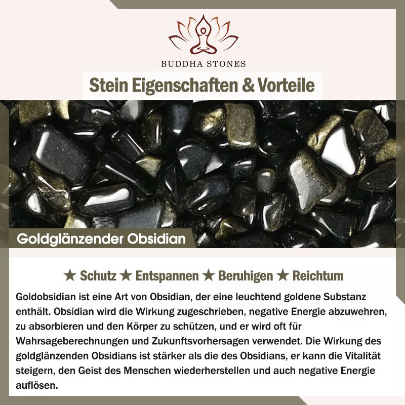 Buddha Stones Natürlicher Silberglanz-Obsidian, Goldglanz-Obsidian, niedliches Katzenpfoten-Klauenschutzseil-Armband - image 13