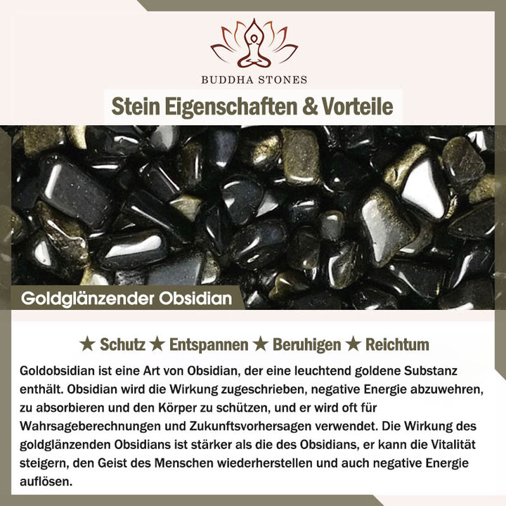 Buddha Stones Natürlicher Silberglanz-Obsidian, Goldglanz-Obsidian, niedliches Katzenpfoten-Klauenschutzseil-Armband - image 13