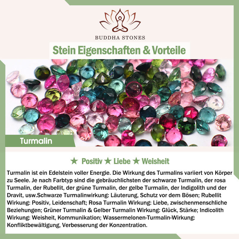 Buddha Stones Natürlicher schwarzer Turmalin positiver Seil-Halskettenanhänger - image 5