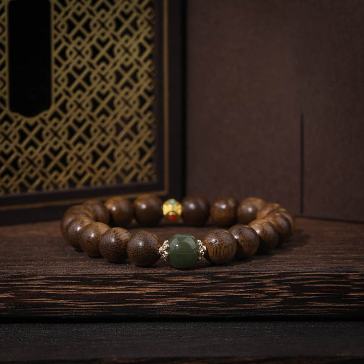 Buddha Stones Adlerholz Glücksbringer Liuli Kraft Armband