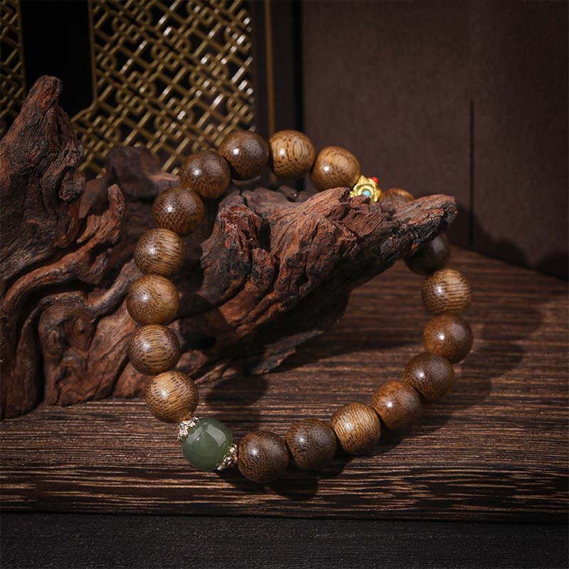 Buddha Stones Adlerholz Glücksbringer Liuli Kraft Armband