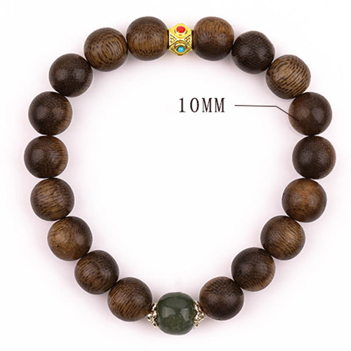 Buddha Stones Adlerholz Glücksbringer Liuli Kraft Armband