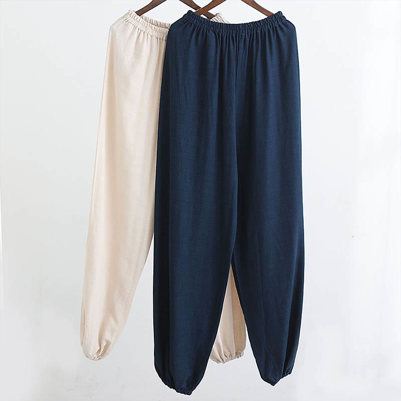 Buddha Stones 2 Stück V-Ausschnitt Herren Langarmhemd Oberteil Hose Meditations- Zen- Tai Chi Baumwoll-Leinen Kleidung Set - image 40