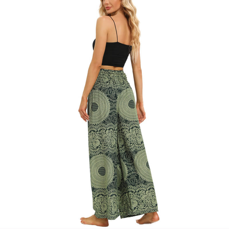 Buddha Stones Boho-Schnürsenkel-Weithose Damen-Yogahose