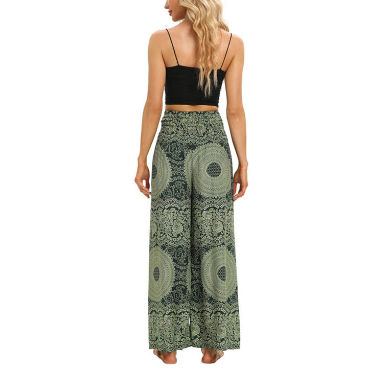 Buddha Stones Boho-Schnürsenkel-Weithose Damen-Yogahose