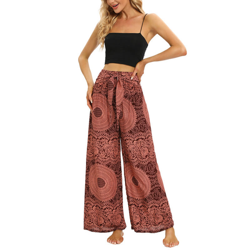 Buddha Stones Boho-Schnürsenkel-Weithose Damen-Yogahose - image 7