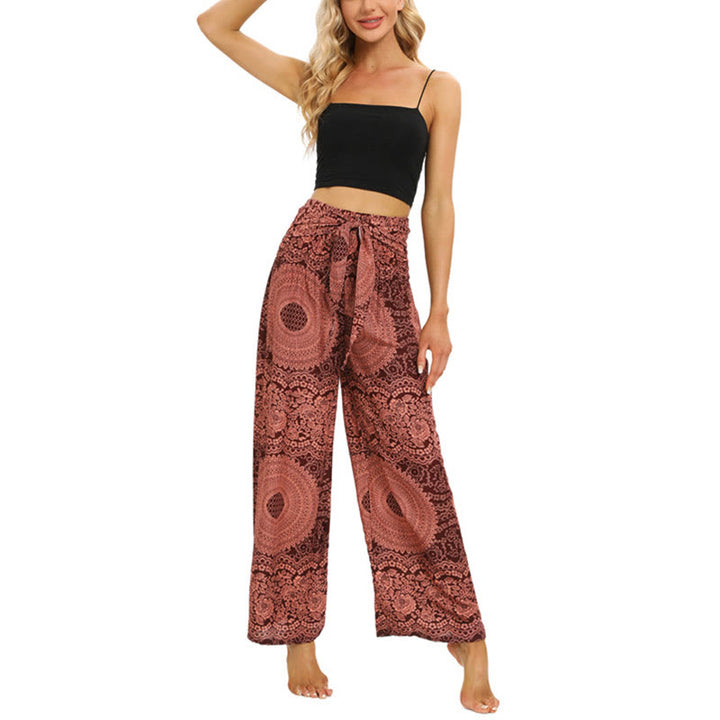 Buddha Stones Boho-Schnürsenkel-Weithose Damen-Yogahose - image 6
