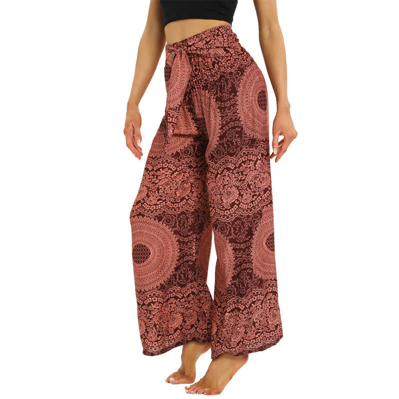 Buddha Stones Boho-Schnürsenkel-Weithose Damen-Yogahose - image 2