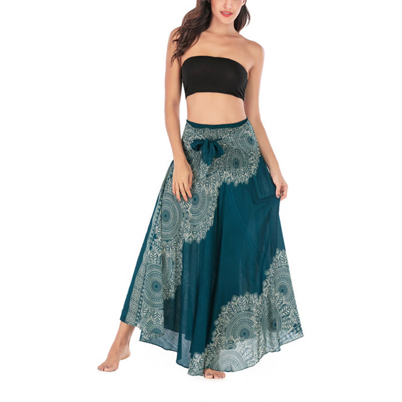 Buddha Stones Zwei Stil Tragen Boho Mandala Blume Strand Rock Kleid - image 2