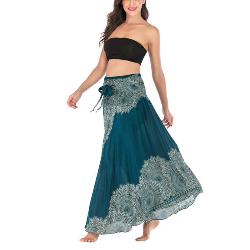 Buddha Stones Zwei Stil Tragen Boho Mandala Blume Strand Rock Kleid - image 6