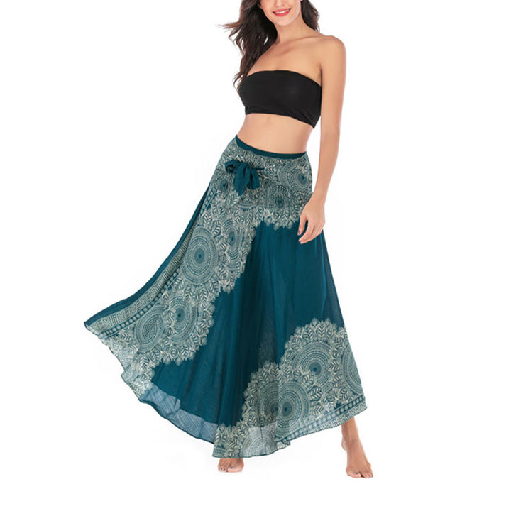 Buddha Stones Zwei Stil Tragen Boho Mandala Blume Strand Rock Kleid - image 4