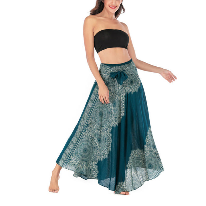 Buddha Stones Zwei Stil Tragen Boho Mandala Blume Strand Rock Kleid - image 9