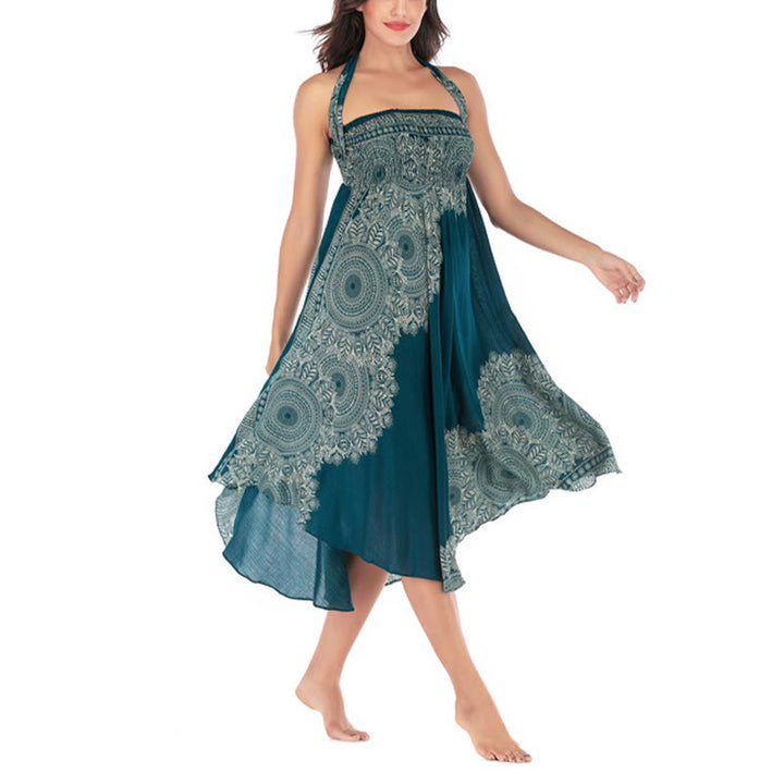 Buddha Stones Zwei Stil Tragen Boho Mandala Blume Strand Rock Kleid - image 3
