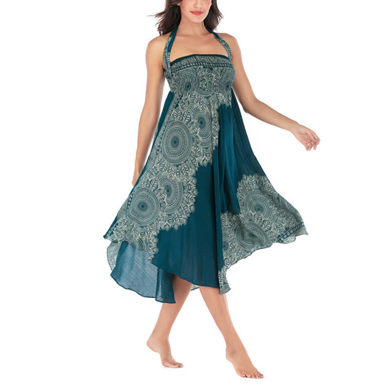 Buddha Stones Zwei Stil Tragen Boho Mandala Blume Strand Rock Kleid - image 3