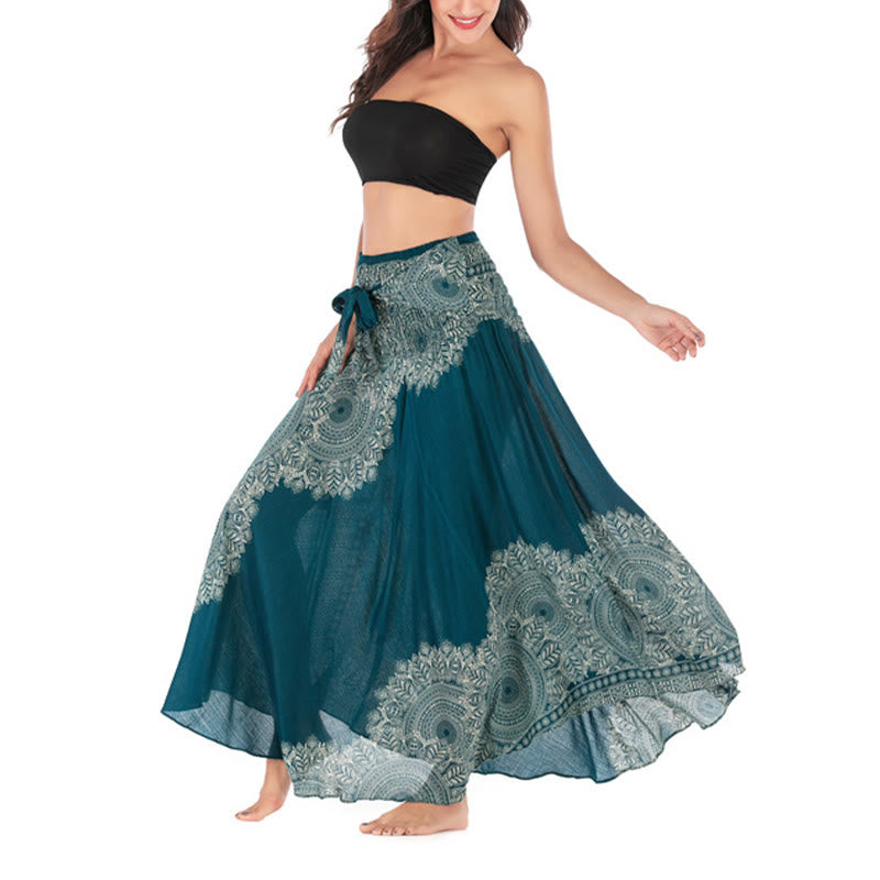 Buddha Stones Zwei Stil Tragen Boho Mandala Blume Strand Rock Kleid - image 8