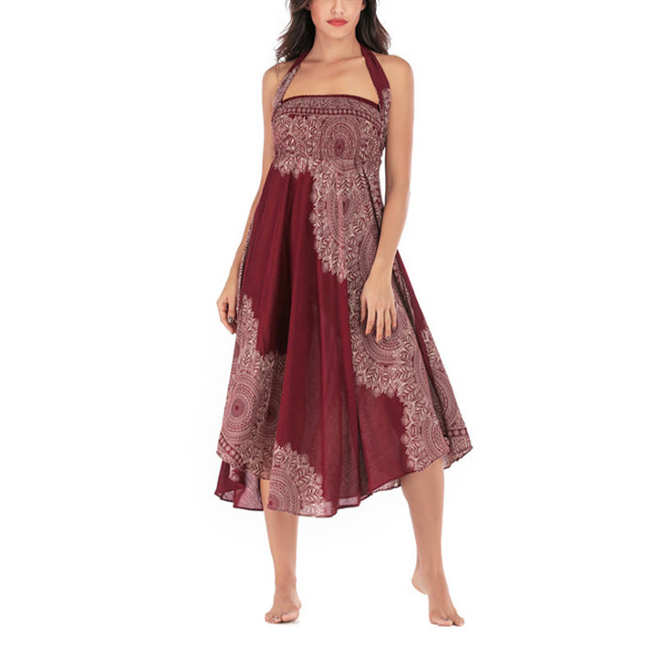 Buddha Stones Zwei Stil Tragen Boho Mandala Blume Strand Rock Kleid - image 27