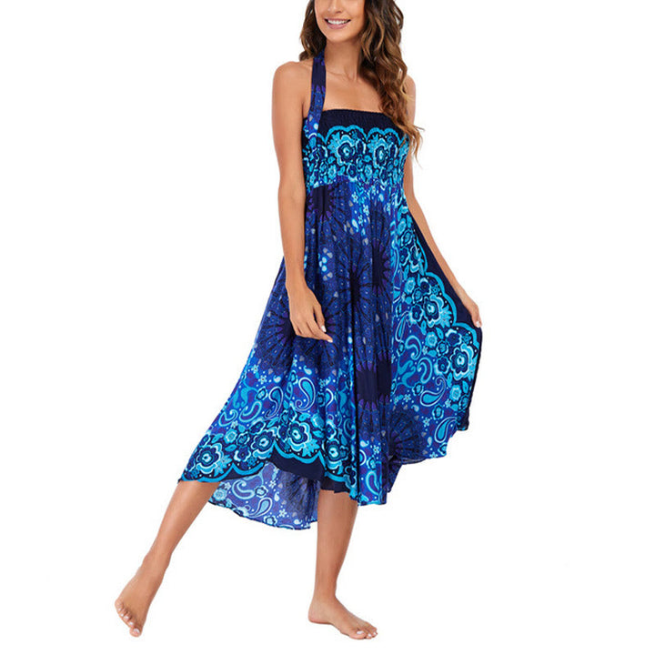 Buddha Stones Zwei Stil tragen Boho Mandala Blumen Wassertropfen Schnürrock Kleid - image 33