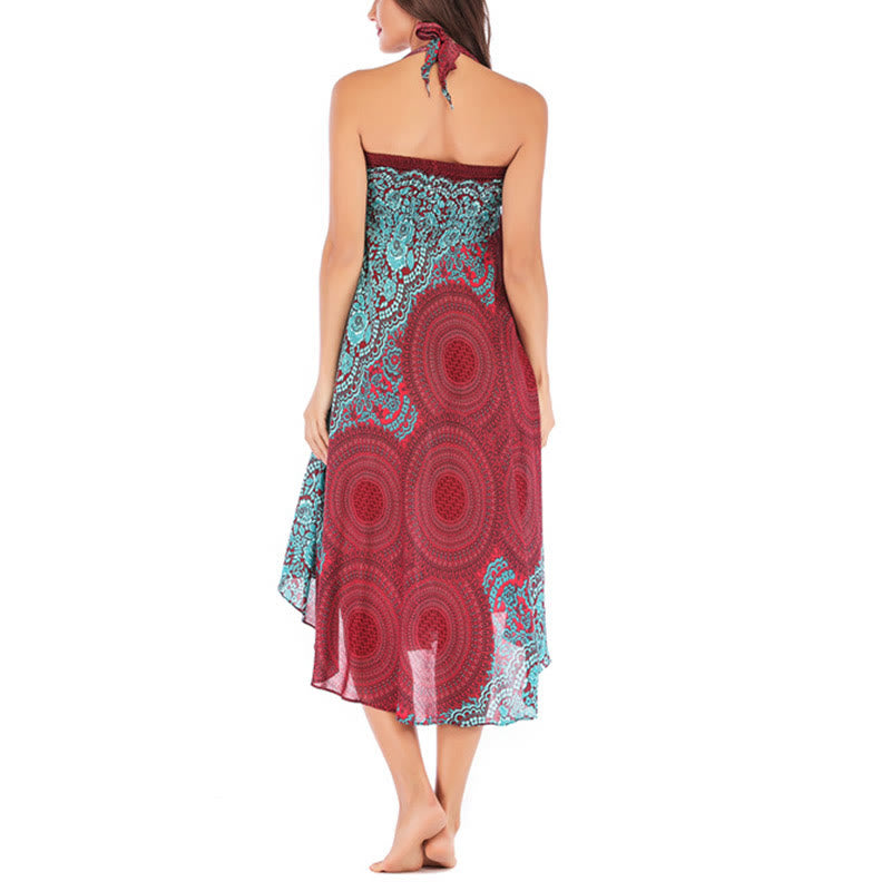 Buddha Stones Zwei Stilwear Bohemian Kompass Rose Blume Schnürrock Kleid - image 43