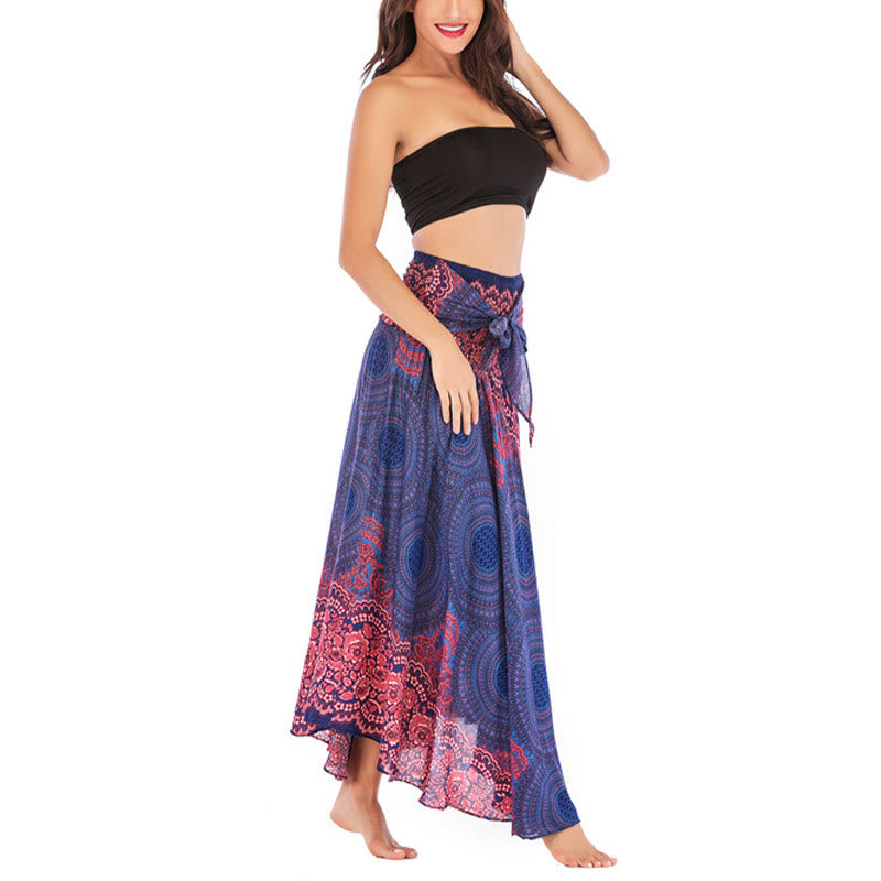 Buddha Stones Zwei Stilwear Bohemian Kompass Rose Blume Schnürrock Kleid - image 13