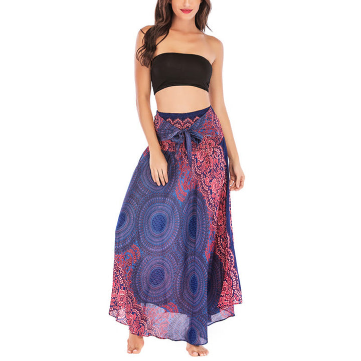 Buddha Stones Zwei Stilwear Bohemian Kompass Rose Blume Schnürrock Kleid - image 15
