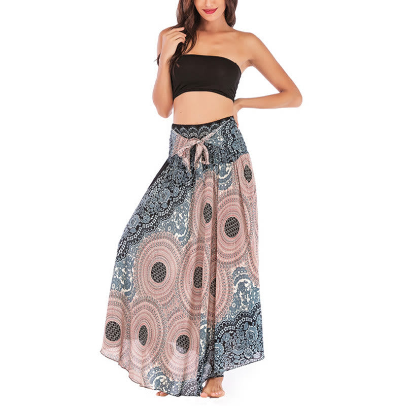 Buddha Stones Zwei Stilwear Bohemian Kompass Rose Blume Schnürrock Kleid - image 28