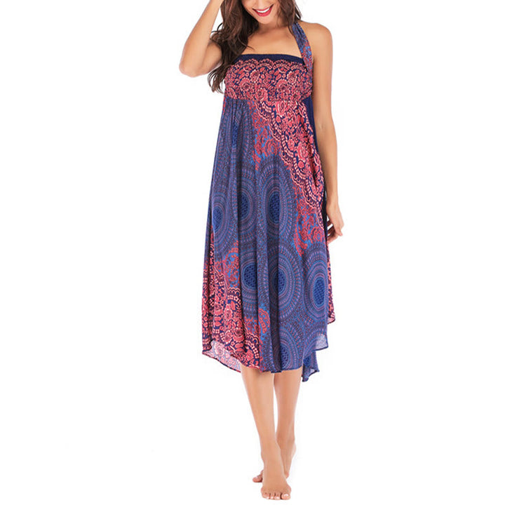 Buddha Stones Zwei Stilwear Bohemian Kompass Rose Blume Schnürrock Kleid - image 16