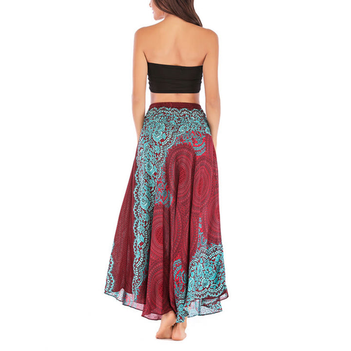 Buddha Stones Zwei Stilwear Bohemian Kompass Rose Blume Schnürrock Kleid - image 40