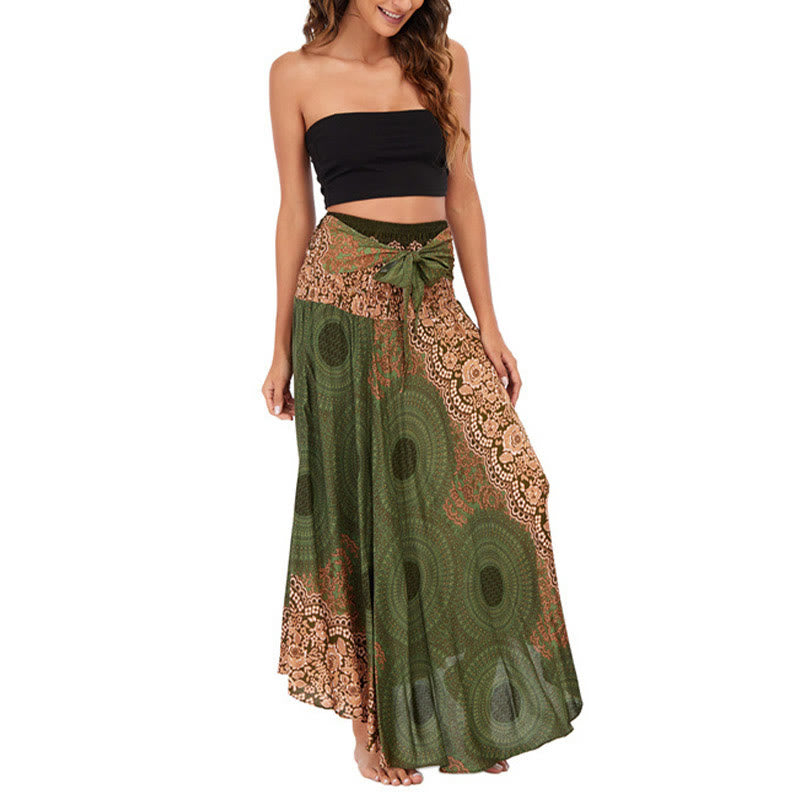 Buddha Stones Zwei Stilwear Bohemian Kompass Rose Blume Schnürrock Kleid - image 24
