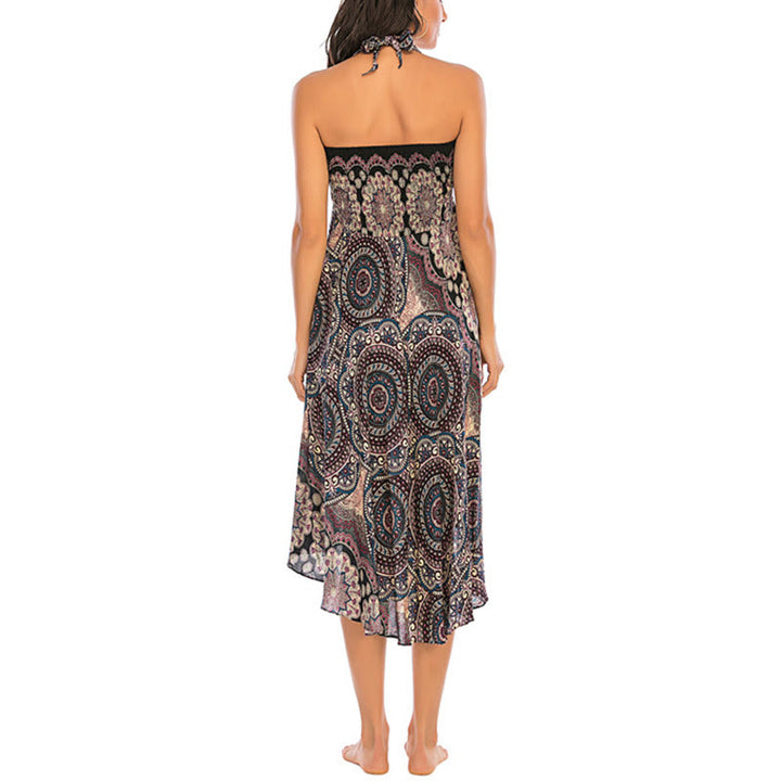 Buddha Stones Zwei Stil-Tragen Bohemian Mandala Blumen Schnürkleid - image 17